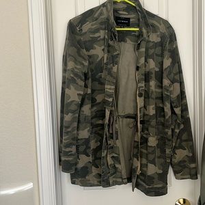 Lucky brand, green camo jacket. Size large
